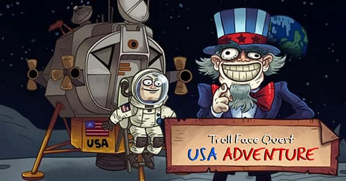 TrollFace Quest: USA 1 - Ilmainen Nettipeli | FunnyGames